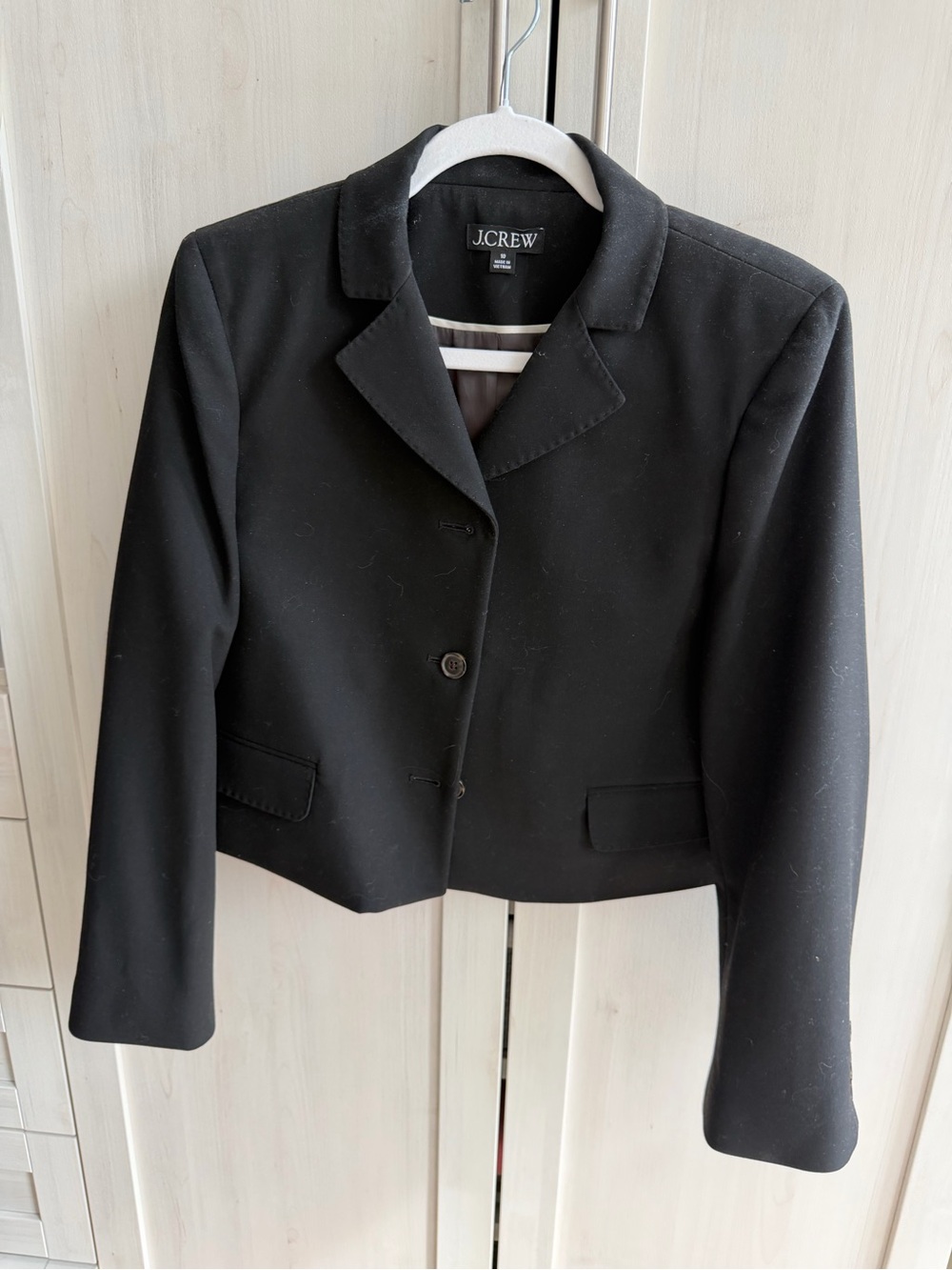 J.Crew Women's Black Cropped Blazer